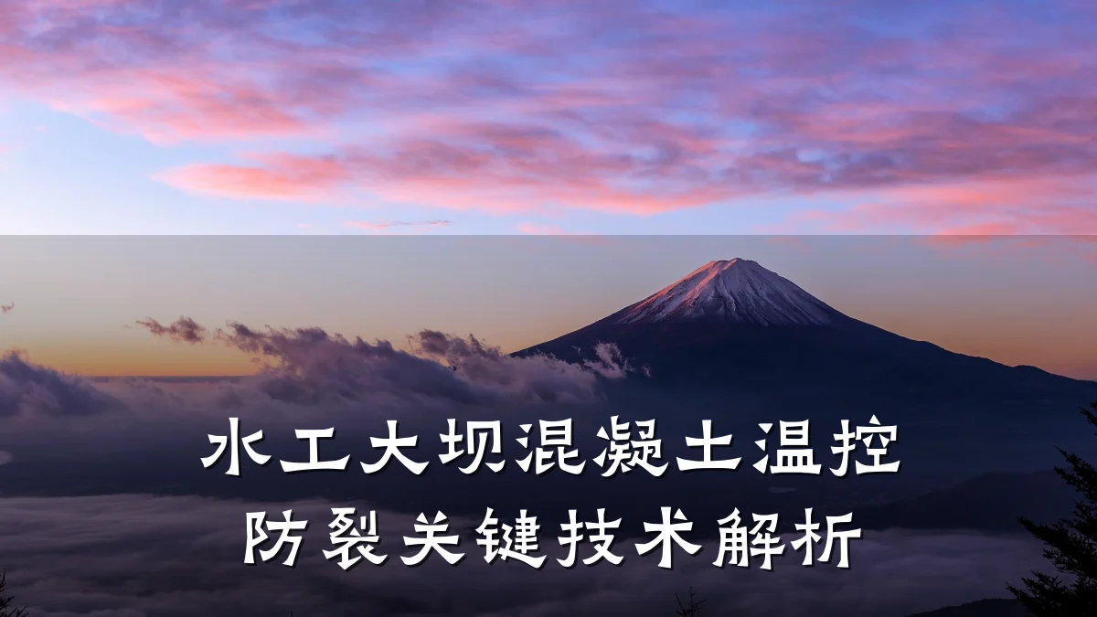 水工大坝混凝土温控防裂关键技术解析