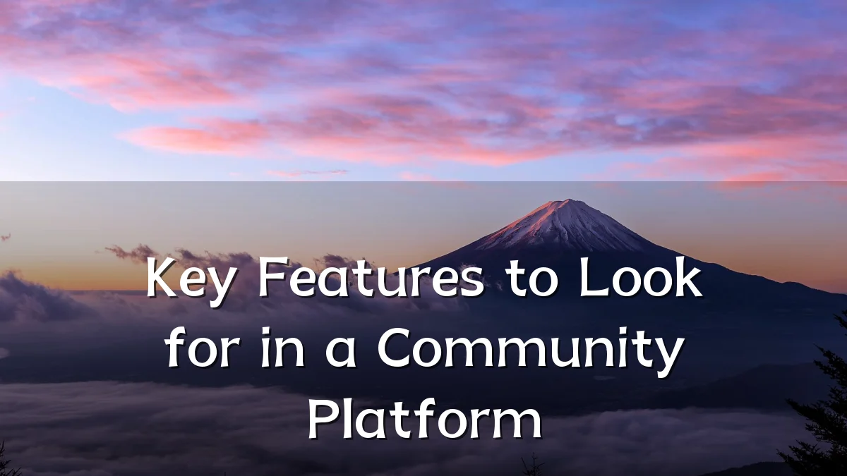Key Features to Look for in a Community Platform